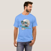 Funny Surfboard Bite Summer Surf Design T-Shirt (Vorne ganz)