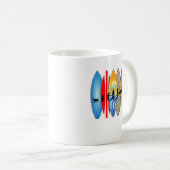 Funny Surfer Evolution Kaffeetasse (VorderseiteRechts)