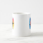 Funny Surfer Evolution Kaffeetasse (Mittel)