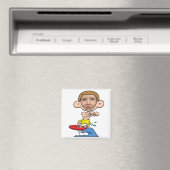 Funny Surfer Foto Face Template Magnet (In Situ (Geschirrspüler))