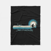 Funny Surfer Ich kann kein Board Meeting Surfbo ha Fleecedecke (Vorderseite)
