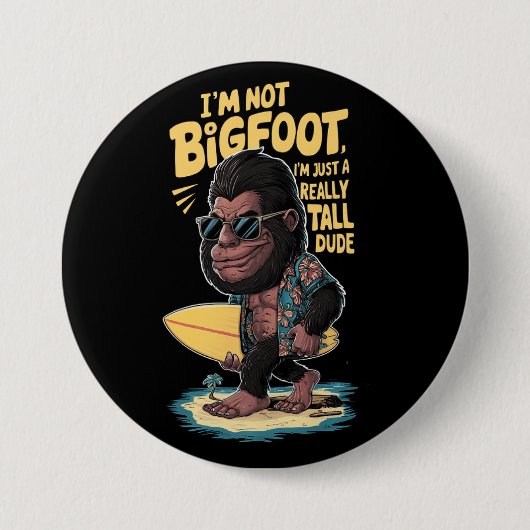 Funny Surffuß Button (Vorderseite)