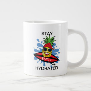 Funny Surfing Ananas Jumbo-Tasse
