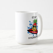 Funny Surfing Ananas Kaffeetasse (VorderseiteRechts)