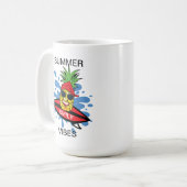Funny Surfing Ananas Tasse (Vorderseite Links)