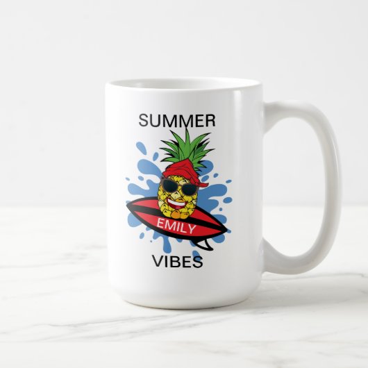 Funny Surfing Ananas Tasse (Rechts)