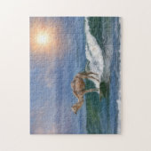 Funny Surfing Camel on Ocean Wave Fun Puzzle (Vertikal)