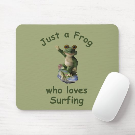 Funny surfing Kawai frog Mousepad (Mit Mouse)
