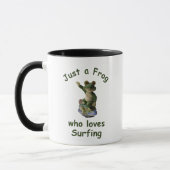 Funny surfing Kawai frog Tasse (Links)