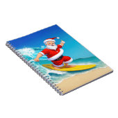 Funny Surfing Santa Claus Notizblock (Rechte Seite)