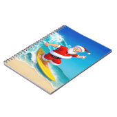 Funny Surfing Santa Claus Notizblock (Linke Seite)