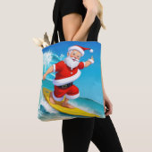 Funny Surfing Santa Claus Tasche (Von Nahem)