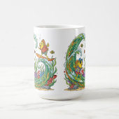Funny Surfing Yellow Fish Tropical Beach Party Shi Kaffeetasse (Mittel)