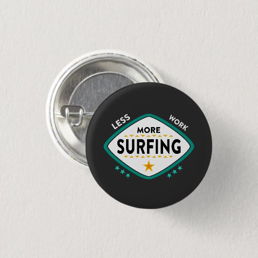 Funny Surfquote Button (Vorne & Hinten)
