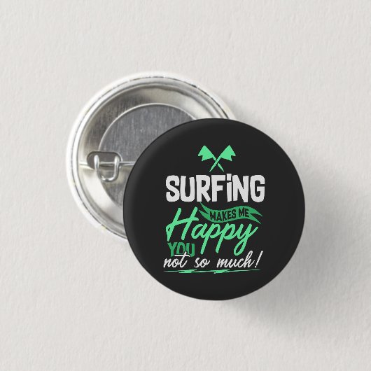Funny Surfquote Button (Vorne & Hinten)