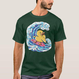 Funny SurfRubber Ducky Great Wave Japanisch Ill T-Shirt