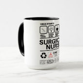 Funny Surgical Nurse Handling Information Tasse (Vorderseite Links)