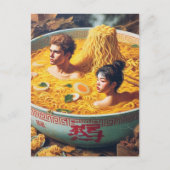 Funny Surreal Ramen Hot Tub Postkarte (Vorderseite)
