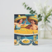 Funny Surreal Soup Hot Tub Postkarte (Stehend Vorderseite)