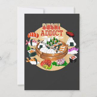 Funny Sushi Addict Asian Food Lover Gift Sushi T-S Einladung