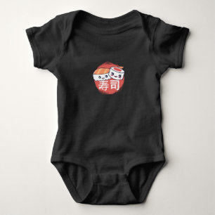Funny Sushi Cartoon Design Baby Strampler