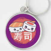 Funny Sushi Cartoon Design Schlüsselanhänger (Vorne)