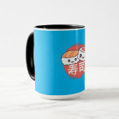Funny Sushi Cartoon Design Tasse (Vorderseite Links)