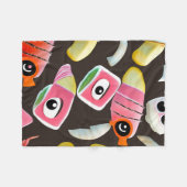 Funny Sushi Fleecedecke (Vorderseite (Horizontal))