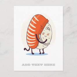 Funny SUSHI HUG Graphic Cartoon Teen Kawaii BESTE  Postkarte