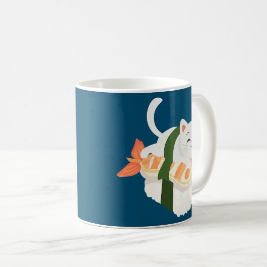 Funny Sushi Katzen für alle Katzen Liebhaber Kaffeetasse (VorderseiteRechts)