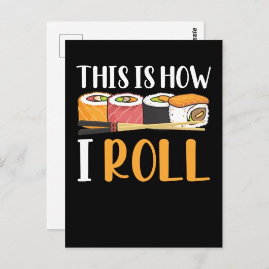 Funny Sushi Maker Witty Japanese Food Maki Postkarte (Vorne/Hinten)