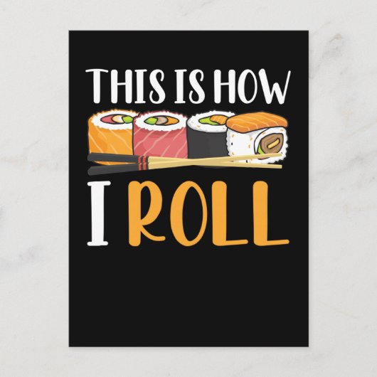 Funny Sushi Maker Witty Japanese Food Maki Postkarte (Vorderseite)