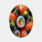 Funny Sushi Pun Personalisierte Weihnachten Ornament Aus Metall (Vorderseite links)