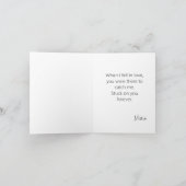 Funny Sushi Pun "Stuck on You" Fallend in Liebe Karte (Innenseite)