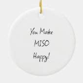 Funny Sushi Pun Weihnachten Keramik Ornament (Hinten)