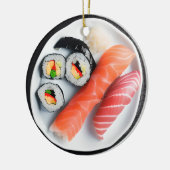Funny Sushi Pun Weihnachten Keramik Ornament (Links)
