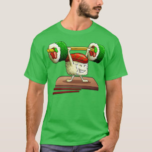 Funny Sushi Weight Lifting Niedlich Sushi Food Gym T-Shirt