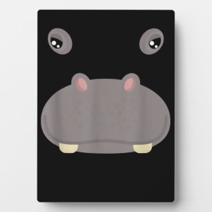Funny Süße Tier Face Hippo Kostüm Halloween Fotoplatte