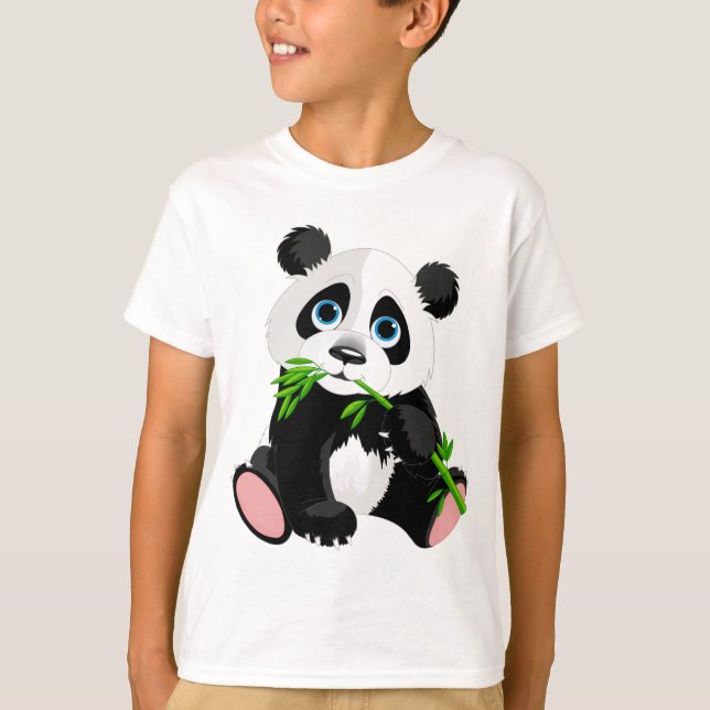 Funny süße Tier T - Shirt für Kinder Panda (Vorderseite)
