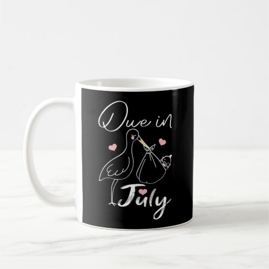 Funny Swan, der im Juli ein Niedliches neues Baby  Kaffeetasse (Links)