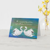 Funny Swan Herz-Jubiläumskarte Karte (Gelbe Blume)