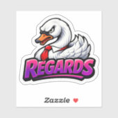 Funny Swan Regards Office Sarcasm Sticker (Blatt)