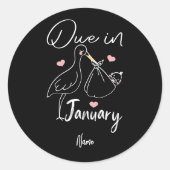 Funny Swan soll im Januar ein Niedliches neues Bab Runder Aufkleber (Vorderseite)