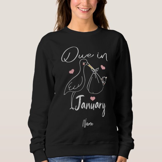 Funny Swan soll im Januar ein Niedliches neues Bab Sweatshirt (Vorderseite)