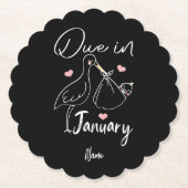 Funny Swan soll im Januar ein Niedliches neues Bab Untersetzer (Vorderseite)