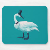 Funny Swan Vogelbeobachtung Mousepad (Vorne)