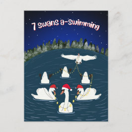 Funny Swans Schwimmen 12 Tage Weihnachten
