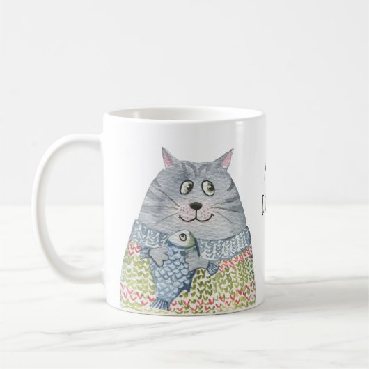 Funny Sweater Cats Eyeing Donuts Kaffeetasse (Links)