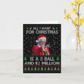 Funny Sweater I Want For Christmas 8 Ball And 2 Mi Karte (Gelbe Blume)