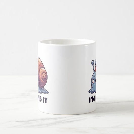 Funny Sweaty Snail Mug – “I’m Doing It” Motivation Kaffeetasse (Mittel)